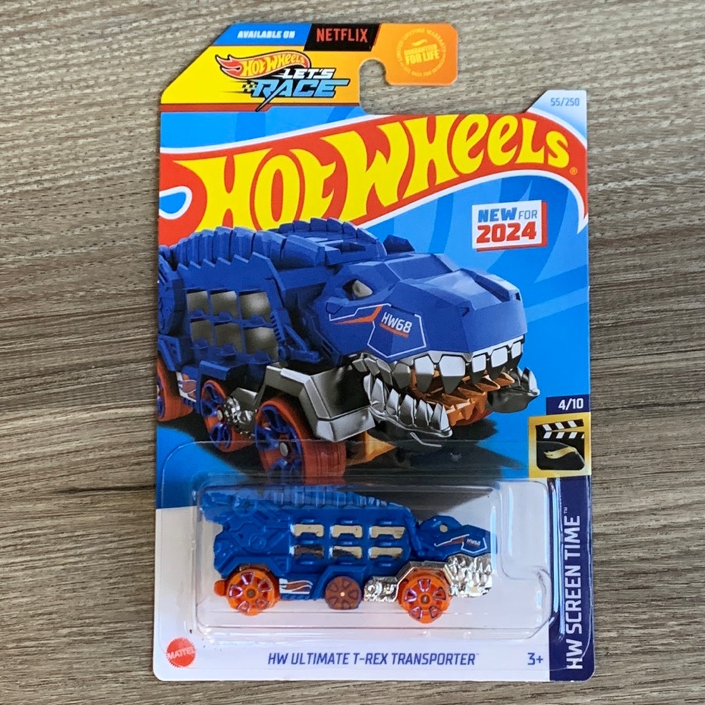 Hot Wheels TRex Transporter Truck HW Screen Time Hotwheels Lets Race T REX Rig 🆕